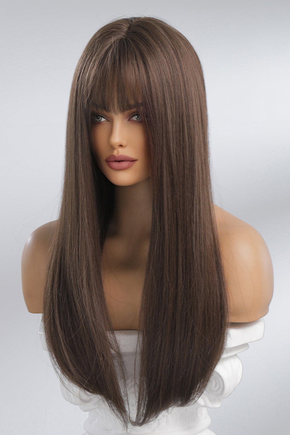 Full Machine Long Straight Synthetic Wigs 26&