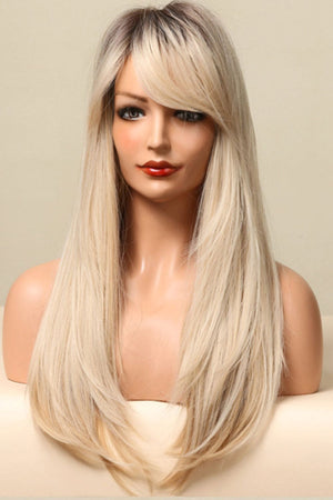 Full Machine Made Long Wigs 26'' Light Brown/Blonde Ombre One Size by Trendsi | Fleurcouture