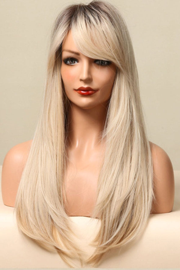 Full Machine Made Long Wigs 26'' Light Brown/Blonde Ombre One Size by Trendsi | Fleurcouture