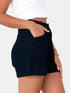 Full Size High Waist Shorts with Pockets Dark Navy S Shorts by Trendsi | Fleurcouture