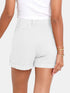 Full Size High Waist Shorts with Pockets White S Shorts by Trendsi | Fleurcouture