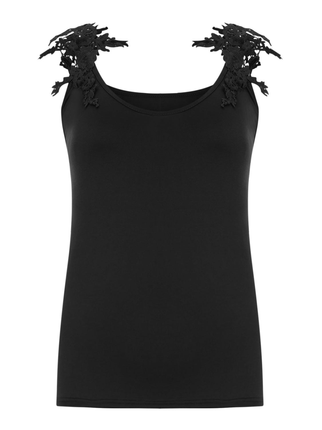 Full Size Lace Detail Scoop Neck Tank Women&