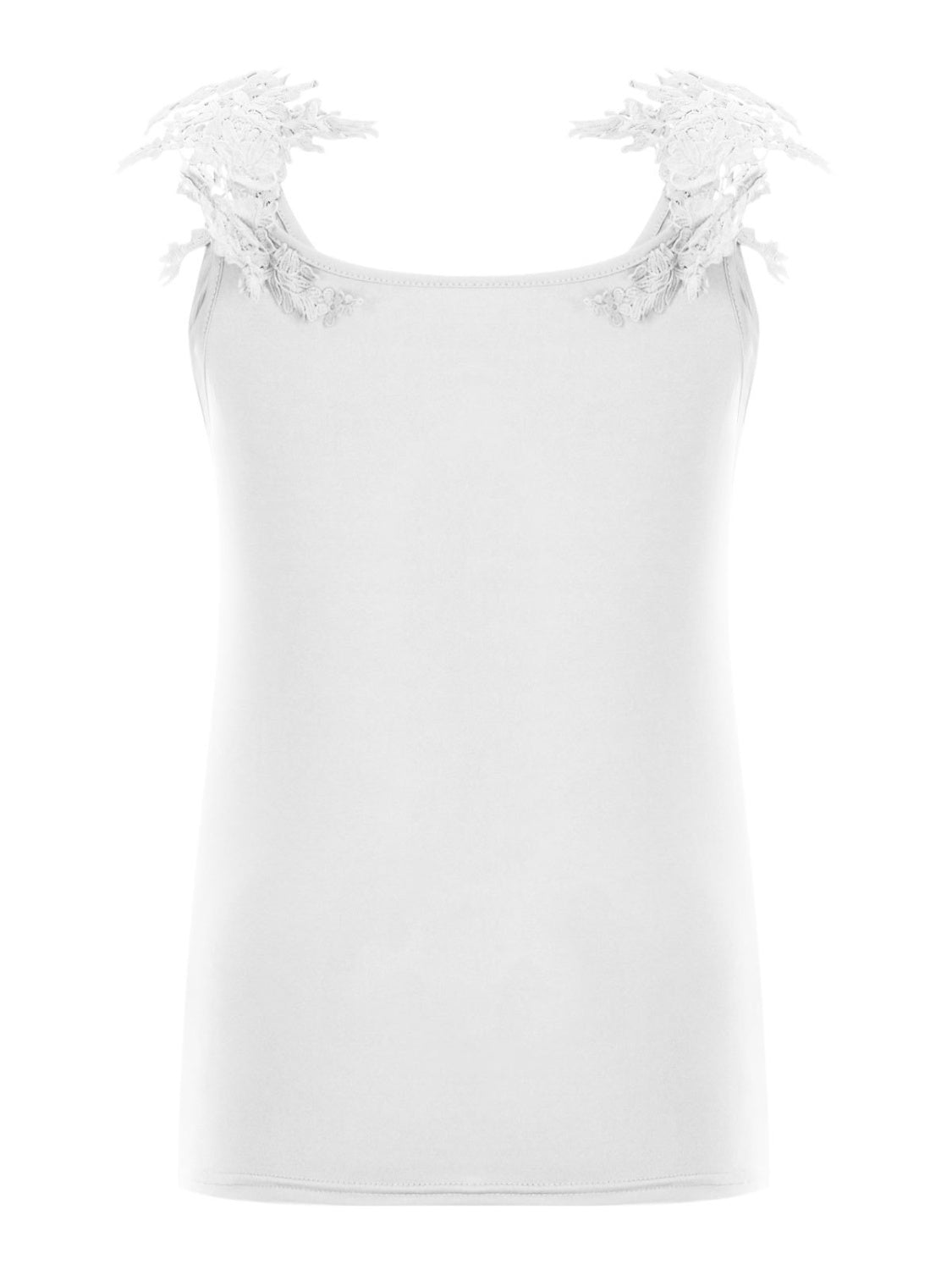 Full Size Lace Detail Scoop Neck Tank Women&