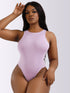 Full Size Round Neck Wide Strap Bodysuit Lilac S Bodysuits by Trendsi | Fleurcouture