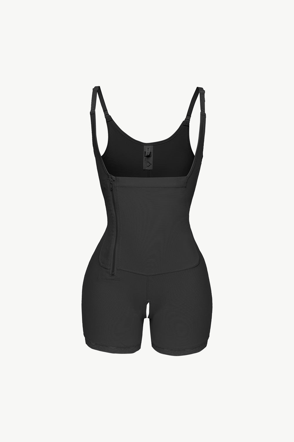 Full Size Side Zipper Under-Bust Shaping Bodysuit Black S Shpewear by Trendsi | Fleurcouture