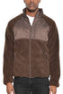 FULL ZIP SHERPA FLEECE JACKET BROWN S Men&