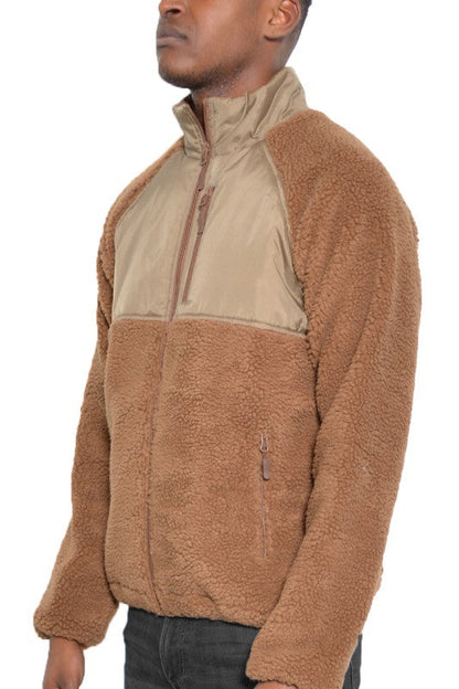 FULL ZIP SHERPA FLEECE JACKET Men&