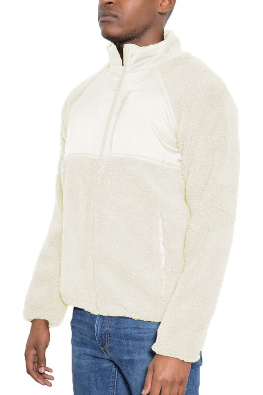 FULL ZIP SHERPA FLEECE JACKET Men&