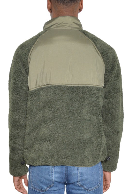 FULL ZIP SHERPA FLEECE JACKET Men&