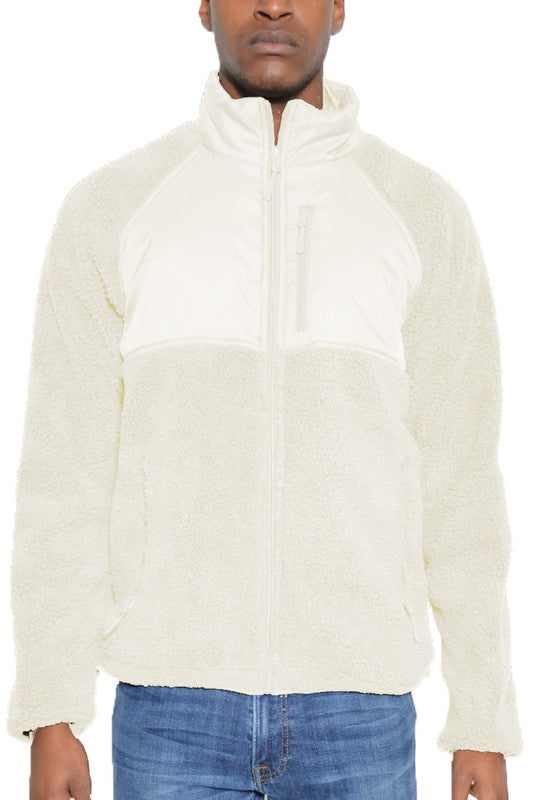 FULL ZIP SHERPA FLEECE JACKET Men&