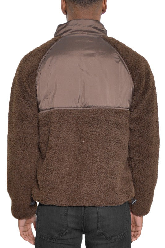 FULL ZIP SHERPA FLEECE JACKET Men&