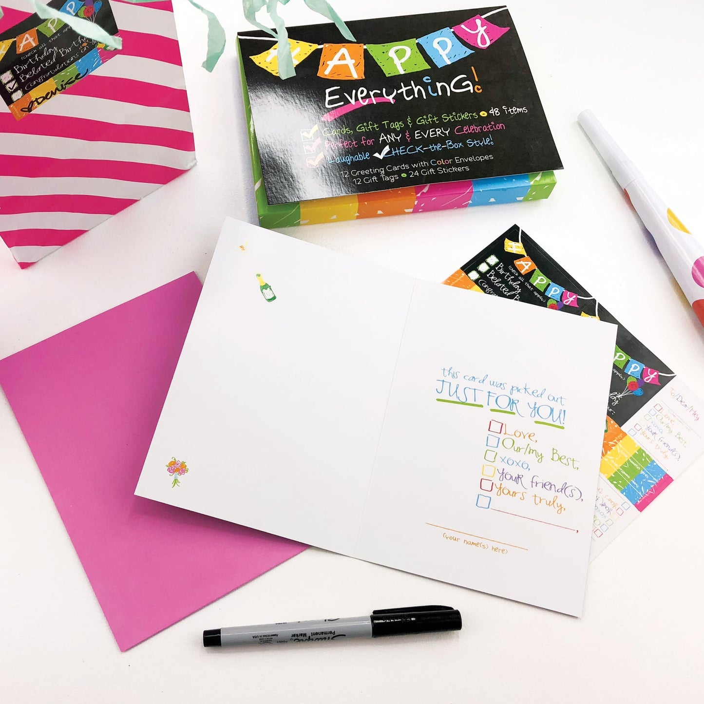 Funny Greeting Cards Boxed Set | All Occasions | Cards, Gift Tags & Gift Stickers Accessories by Denise Albright® | Fleurcouture