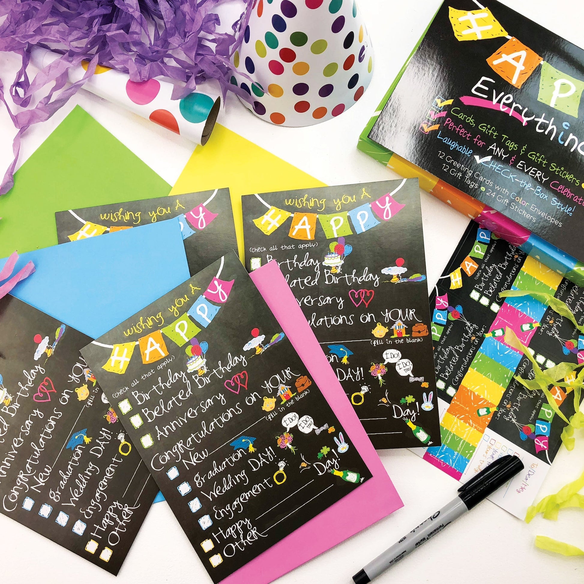 Funny Greeting Cards Boxed Set | All Occasions | Cards, Gift Tags & Gift Stickers Accessories by Denise Albright® | Fleurcouture