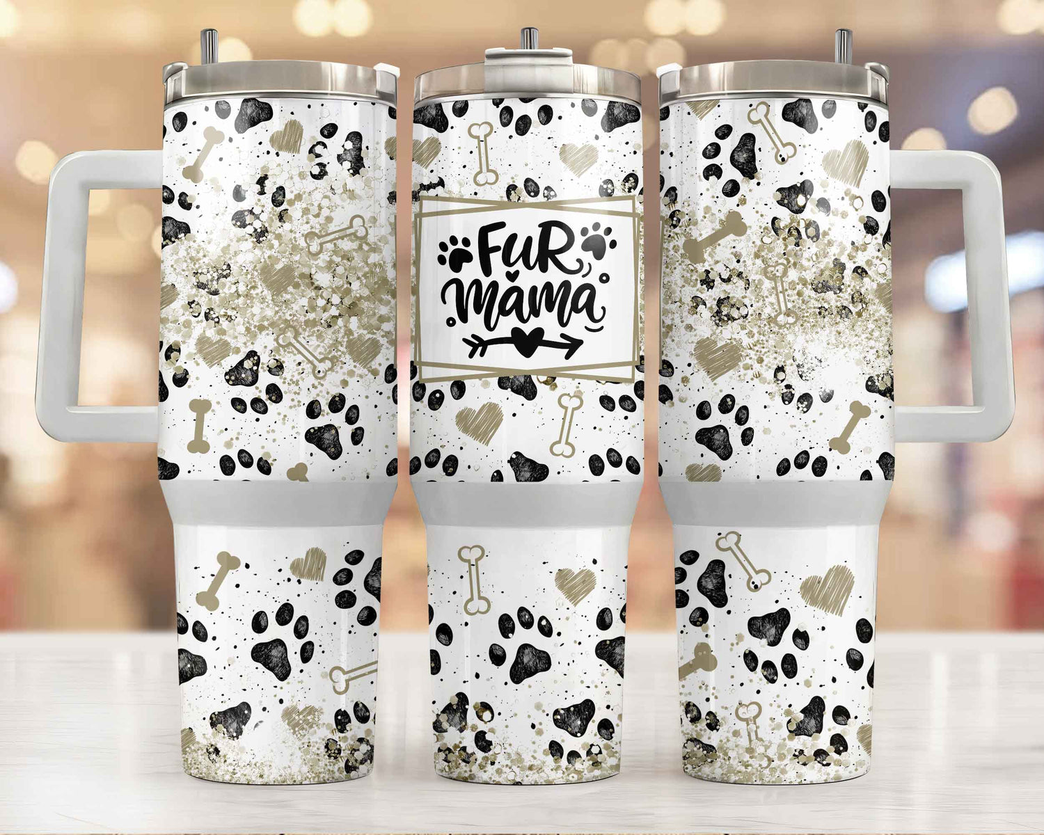 Fur Mama 40oz Tumbler Tumbler by Tea-Shirt Shoppe | Fleurcouture