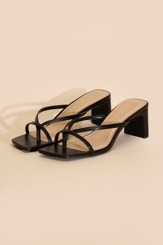 GADGET-S Thong Mule Heels by Fortune Dynamic | Fleurcouture