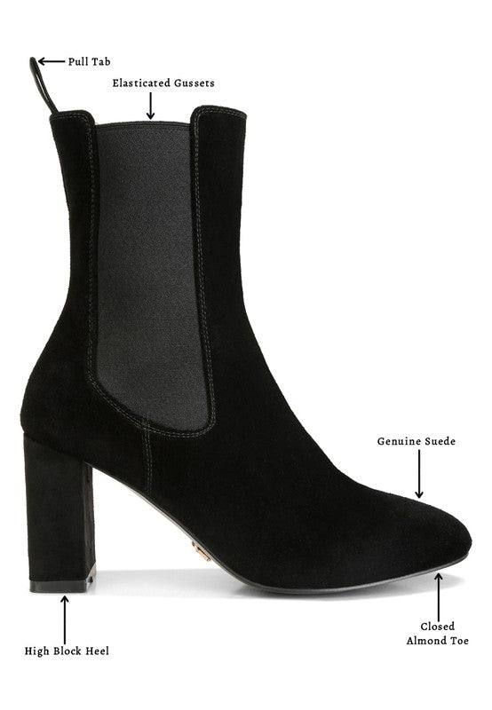 Gaven Suede High Ankle Chelsea Boots by Rag Company | Fleurcouture