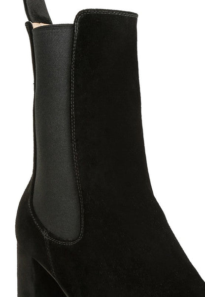 Gaven Suede High Ankle Chelsea Boots by Rag Company | Fleurcouture