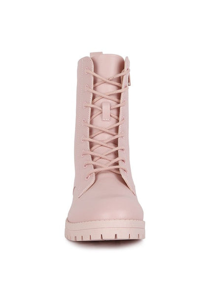 Geneva High Top Ankle Boot Pink by Rag Company | Fleurcouture