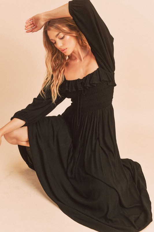 Geri Dress BLACK S by Aemi + Co | Fleurcouture