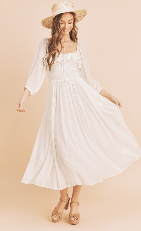 Geri Dress WHITE S by Aemi + Co | Fleurcouture