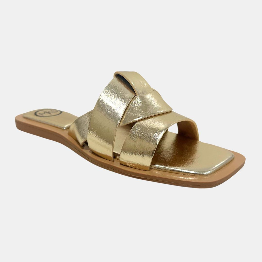 Gia 2 Gold 6 FLATS by MODAPASSO | Fleurcouture