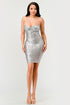 Gilded Glamour Strapless Dress SILVER S by Athina | Fleurcouture