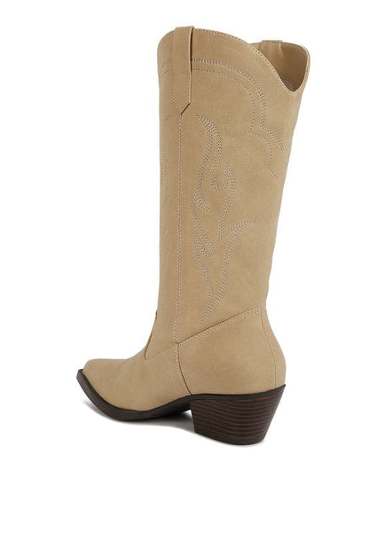 Ginni Embroidered Calf Boots by Rag Company | Fleurcouture