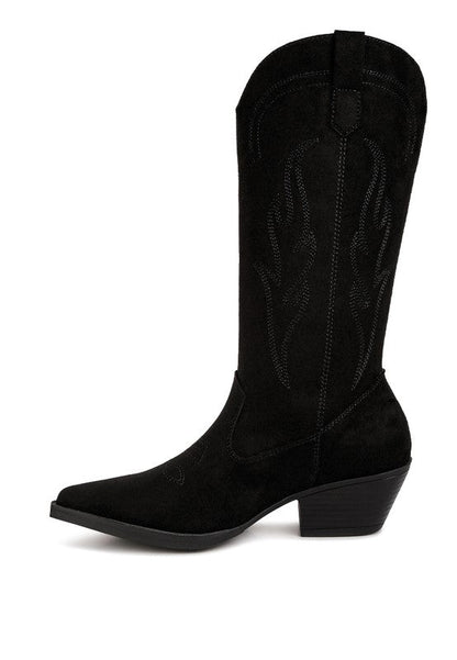 Ginni Embroidered Calf Boots by Rag Company | Fleurcouture