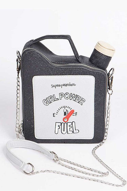 Girl Power Fuel Iconic Swing Bag Black O/S by Artini Accessories | Fleurcouture