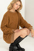 Girlfriend Sweatshirt Mini Dress PALE BROWN S by HYFVE | Fleurcouture