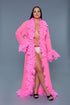 Glamour Boa Feather Trim Robe Neon Pink OS by BE WICKED | Fleurcouture