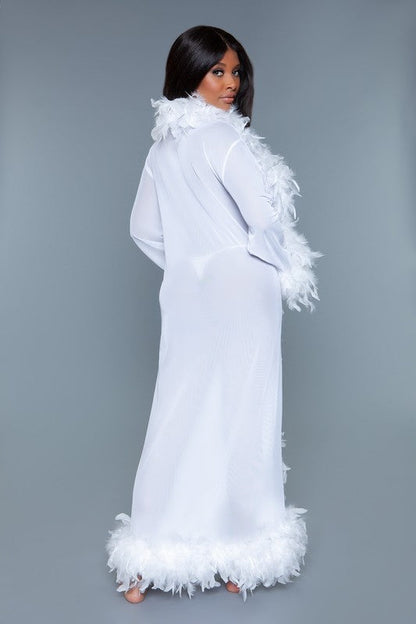 Glamour Boa Feather Trim Robe OS by BE WICKED | Fleurcouture