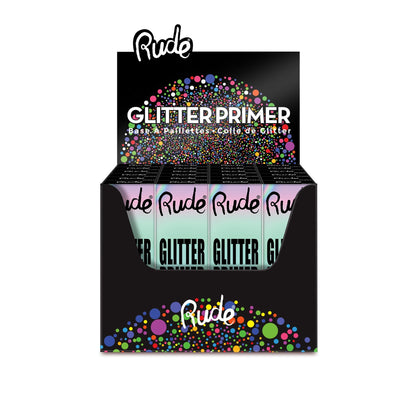 Glitter Primer Paper Display, 24pcs Wholesale Set by Rude Cosmetics | Fleurcouture