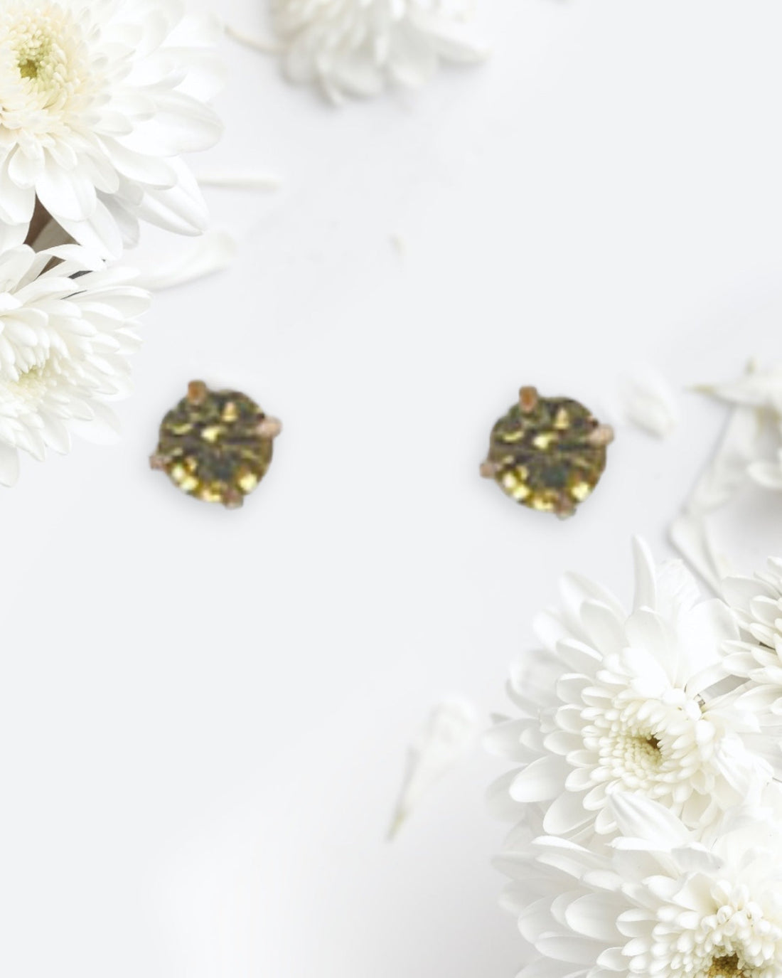 Gold Circled Stud Earrings Gold One Size Earrings by Grace &amp; Emma | Fleurcouture