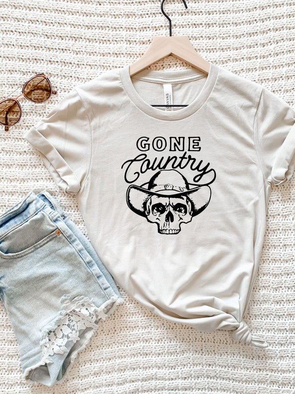 Gone Country Graphic Tee Heather Dust L by Ocean and 7th | Fleurcouture