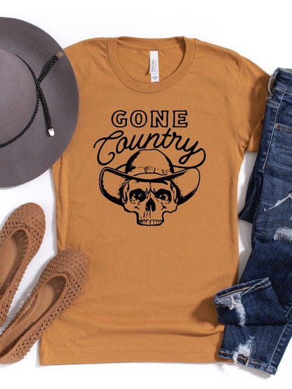 Gone Country Graphic Tee Mustard L by Ocean and 7th | Fleurcouture