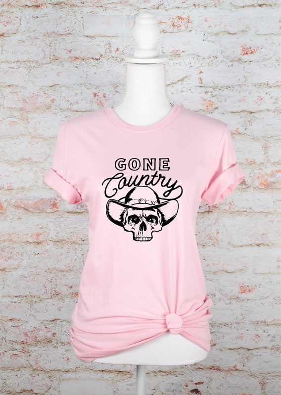 Gone Country Graphic Tee Soft Pink L by Ocean and 7th | Fleurcouture