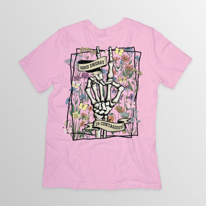 Good Energy Graphic Tee S Blossom T-shirt by Tea Shirt Shoppe | Fleurcouture