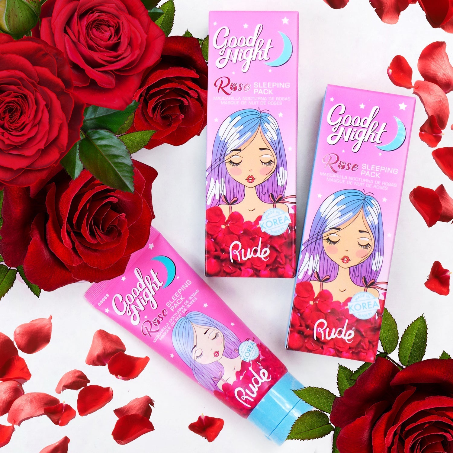 Good Night Rose Sleeping Pack Sleeping Pack by Rude Cosmetics | Fleurcouture