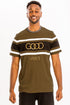 Good Vibes 3D Design Print Gold Foil OLIVE S by WEIV | Fleurcouture