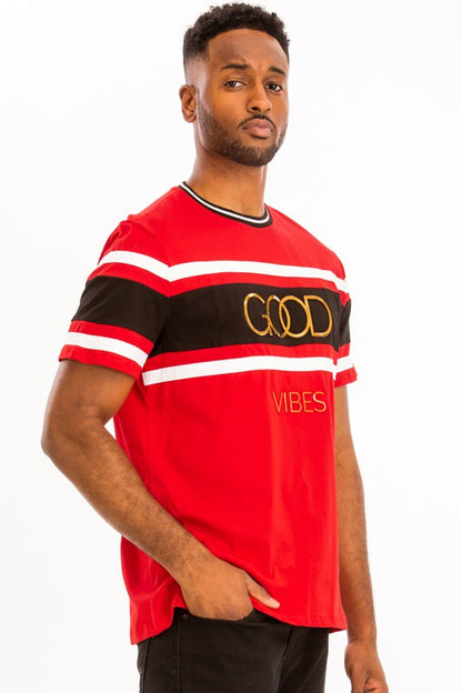 Good Vibes 3D Design Print Gold Foil by WEIV | Fleurcouture