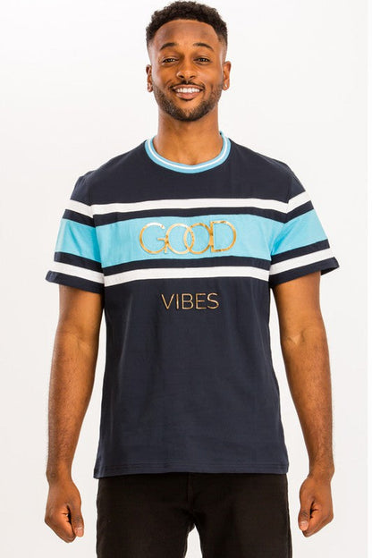 Good Vibes 3D Design Print Gold Foil by WEIV | Fleurcouture