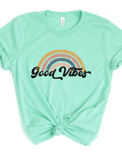 GOOD VIBES TEE(BELLA CANVAS) by LL | Fleurcouture