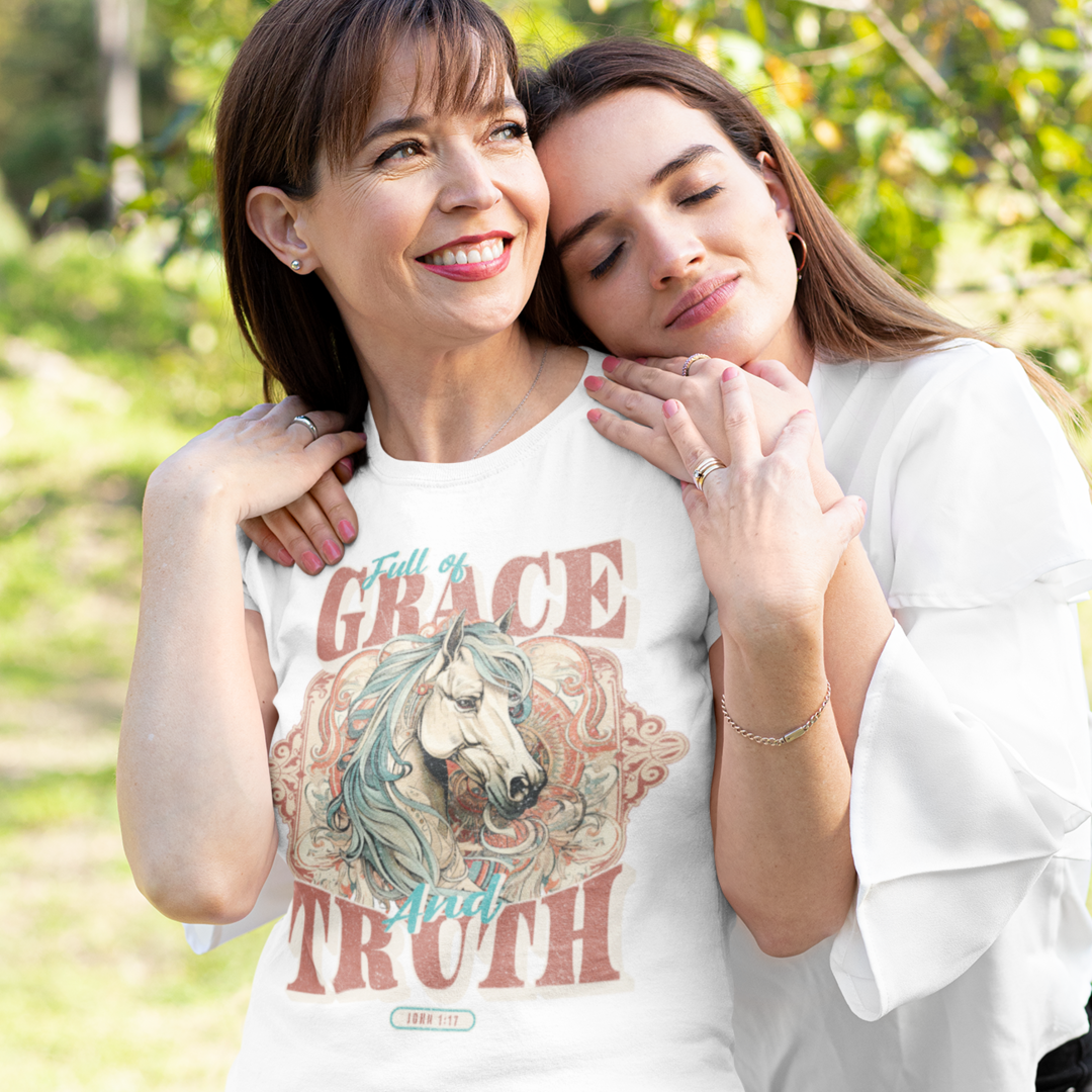 Grace And Truth Graphic Tee S White Mens T-shirt by Tea Shirt Shoppe | Fleurcouture