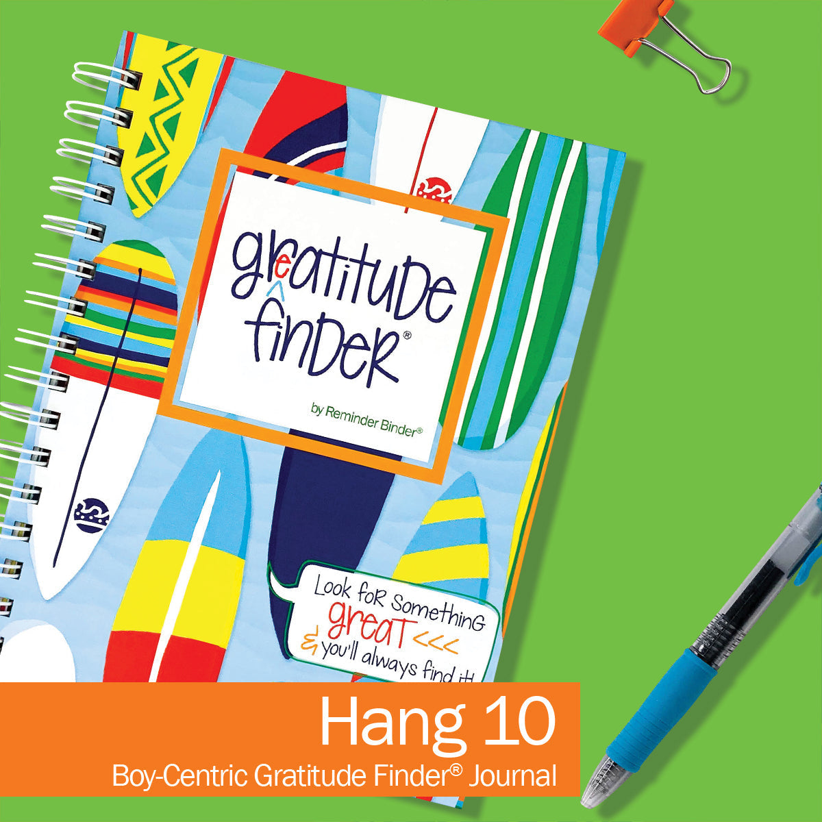 Gratitude Finder® Journals | Primary Styles Hang 10 Gratitude by Denise Albright® | Fleurcouture