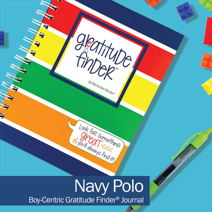 Gratitude Finder® Journals | Primary Styles Navy Polo Gratitude by Denise Albright® | Fleurcouture