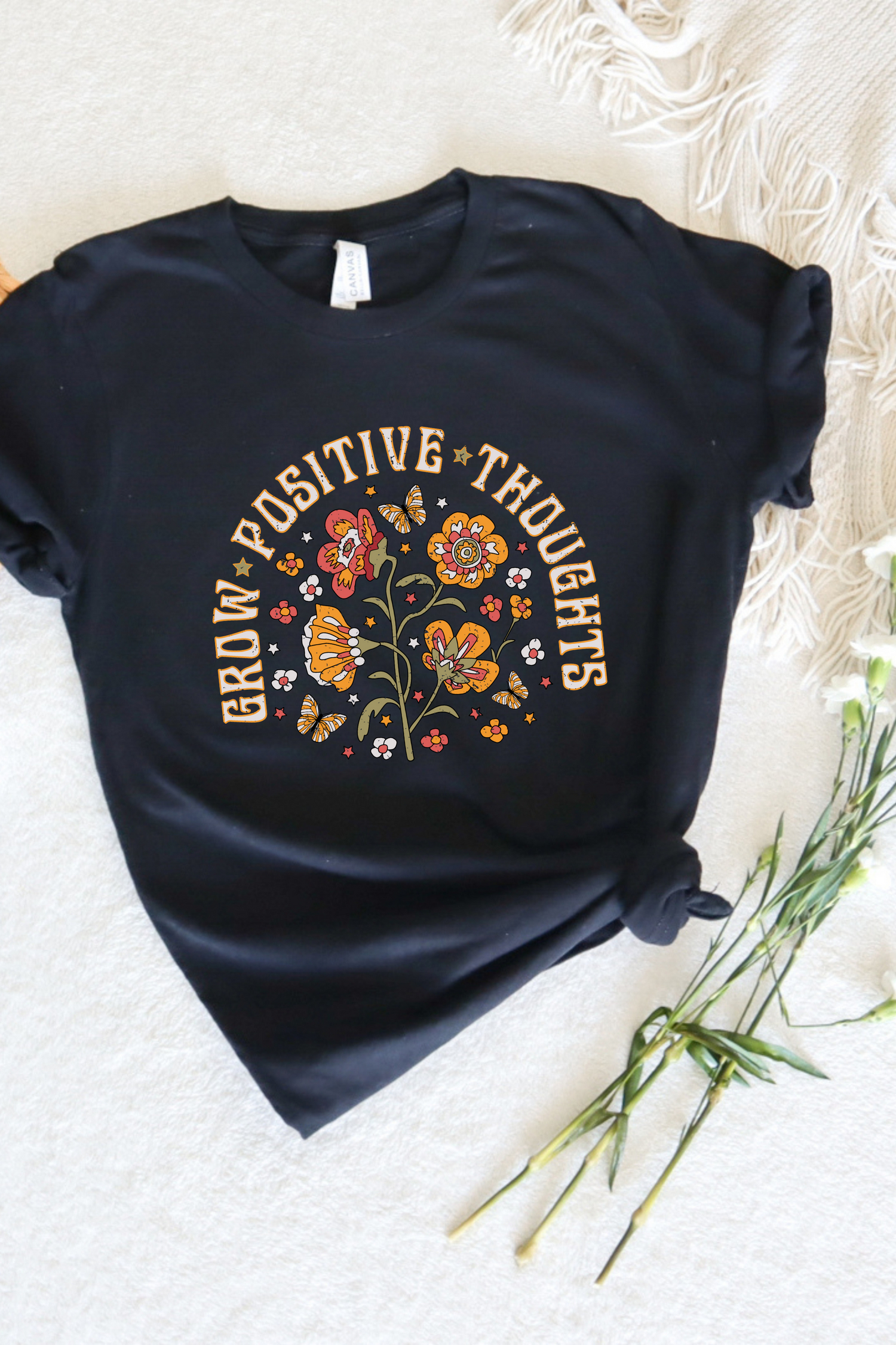 GROW POSITIVE THOUGHTS TEE(BELLA CANVAS) by LL | Fleurcouture