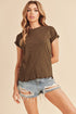 Gwen Baby Tee CHOCOLATE S by Aemi + Co | Fleurcouture