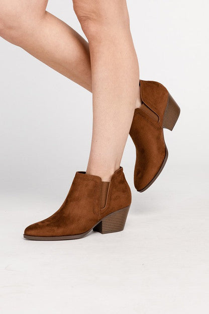 GWEN Suede Ankle Boots COGNAC 5.5 by Fortune Dynamic | Fleurcouture