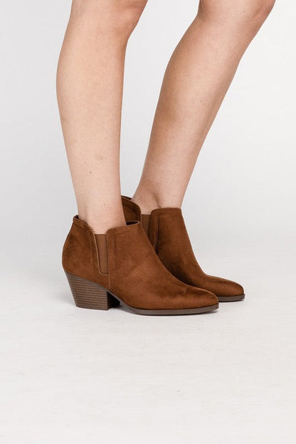 GWEN Suede Ankle Boots COGNAC by Fortune Dynamic | Fleurcouture